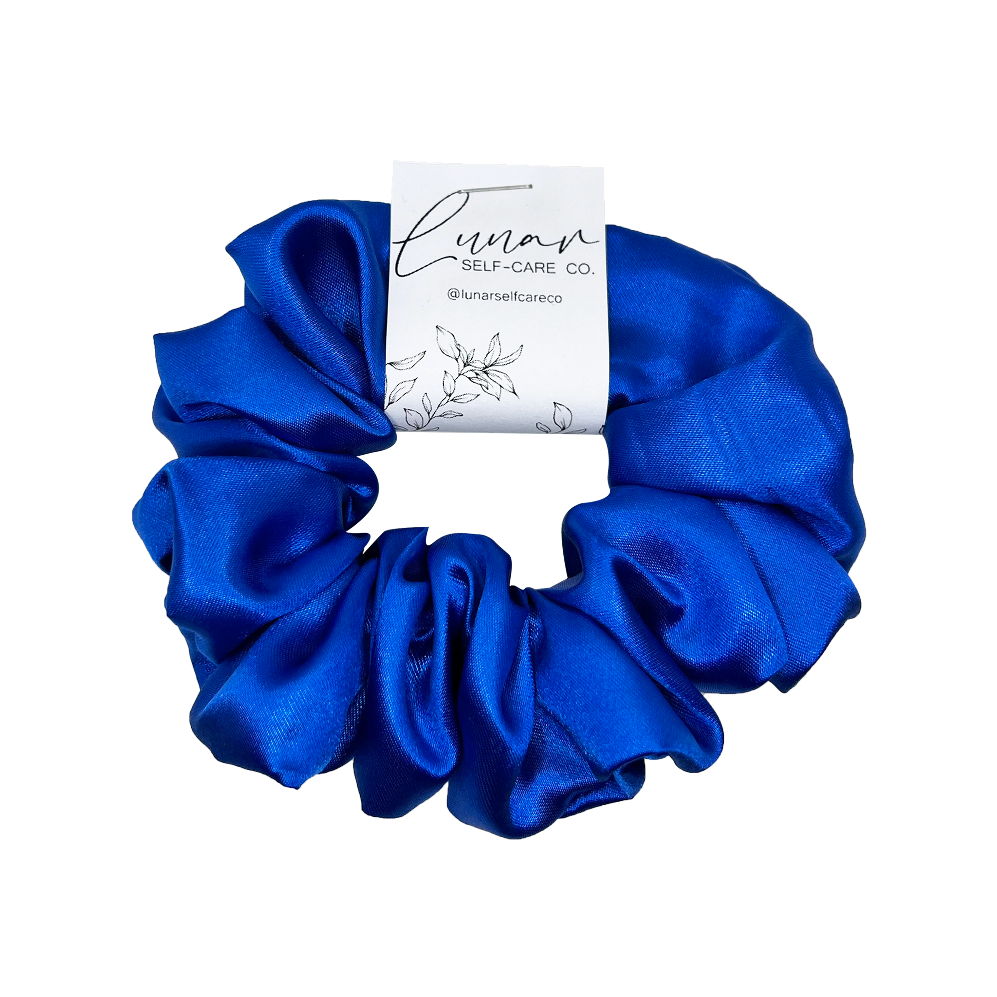 ROYAL BLUE SATIN SCRUNCHIE