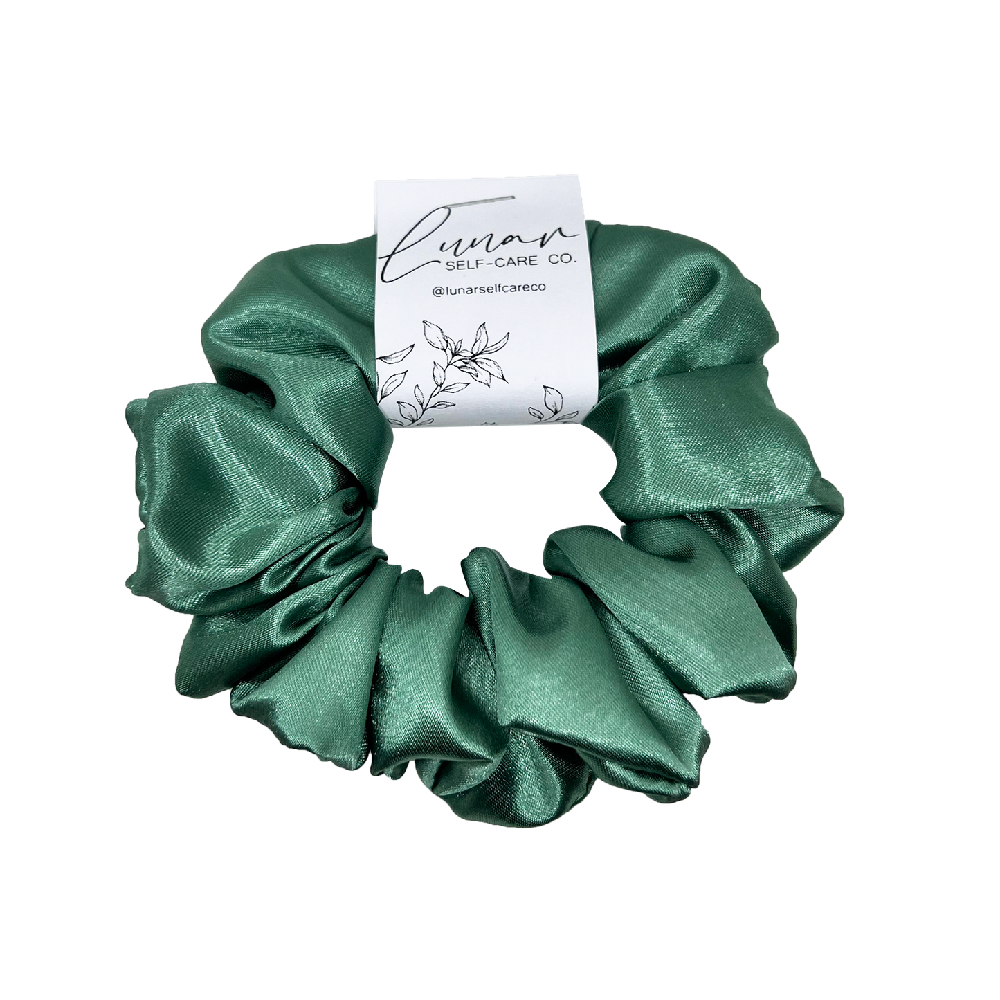 SAGE GREEN SATIN SCRUNCHIE