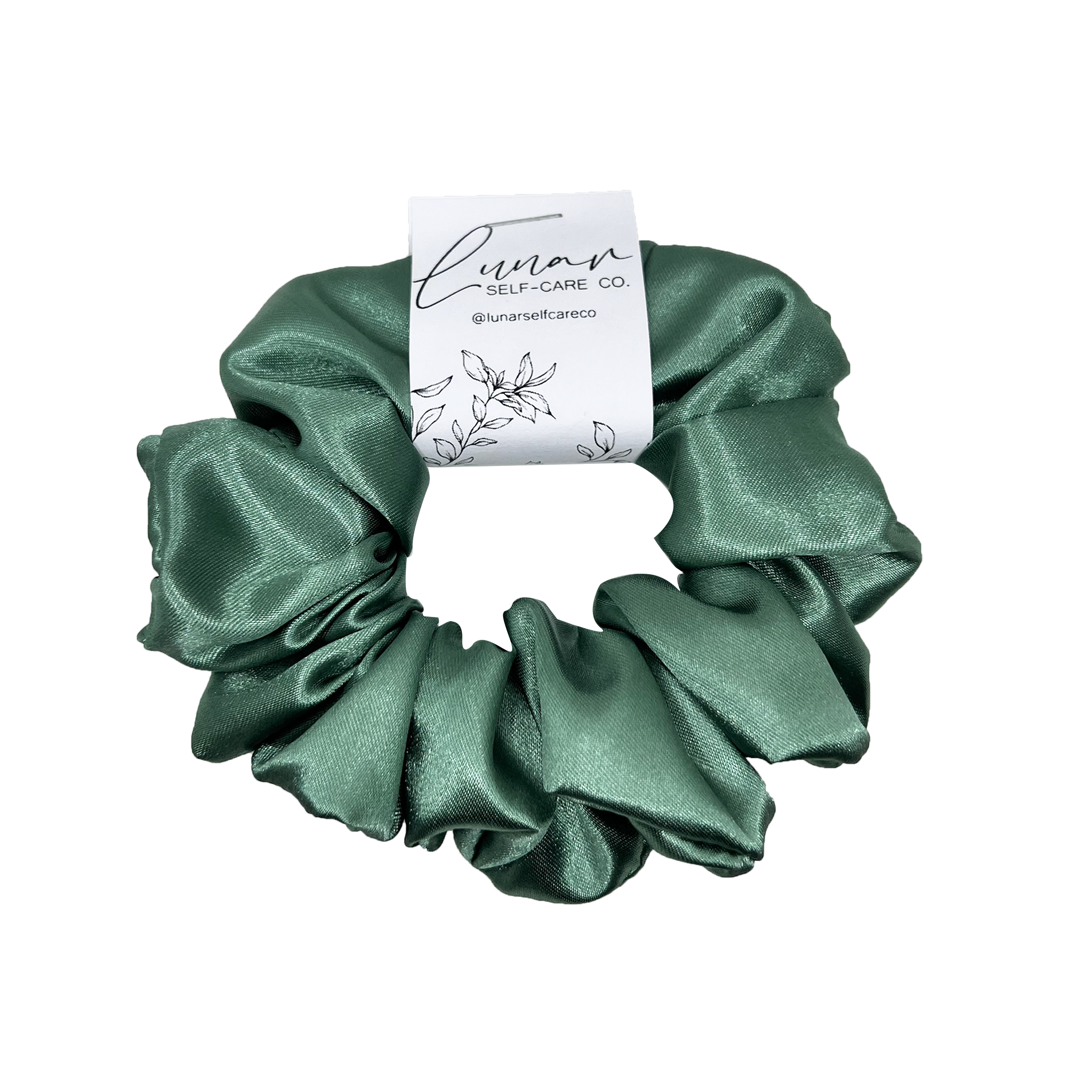 SAGE GREEN SATIN SCRUNCHIE