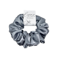 SILVER SATIN SCRUNCHIE