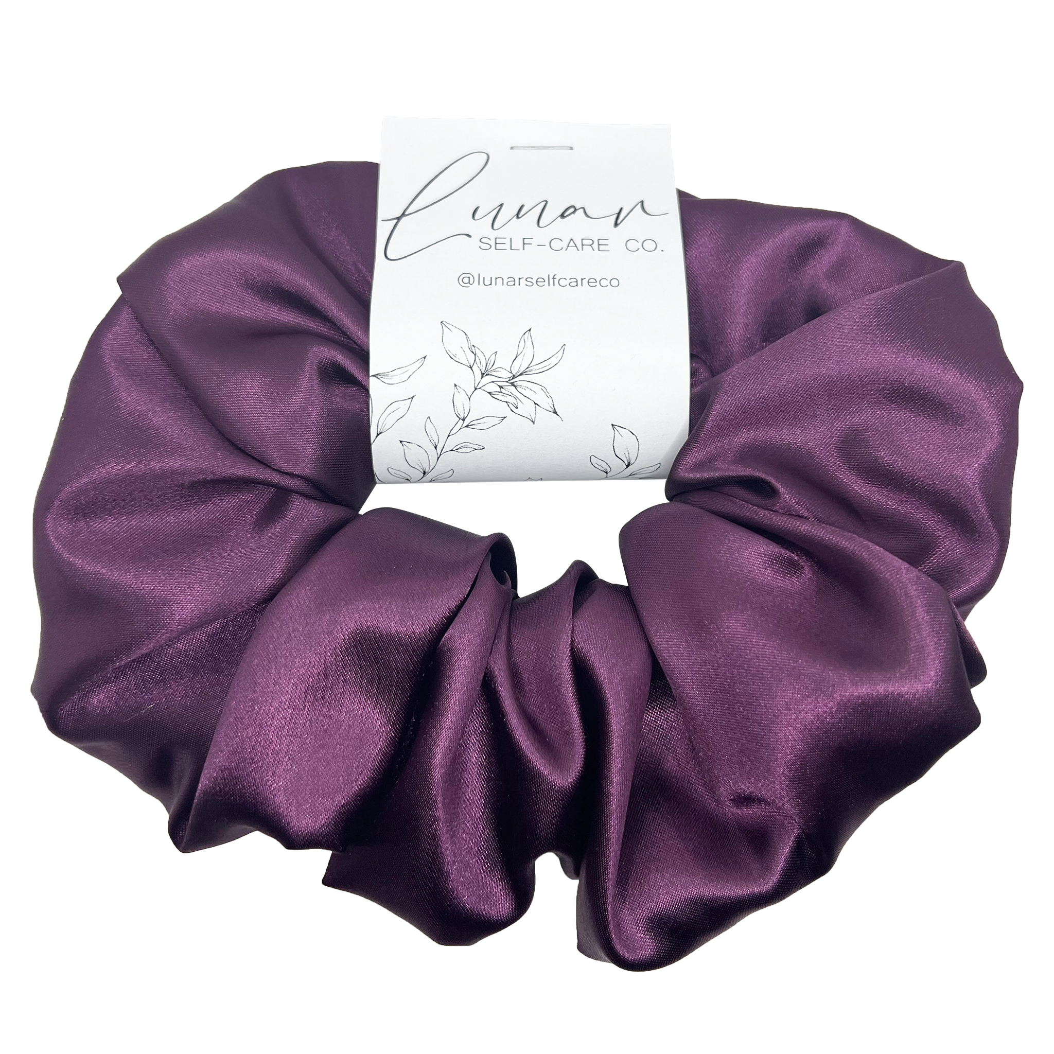 VIOLET SATIN SCRUNCHIE