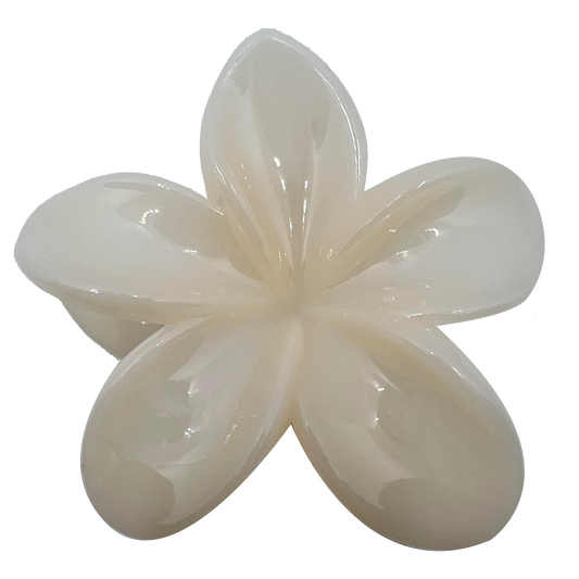 WHITE LILY HAIR CLAW CLIP