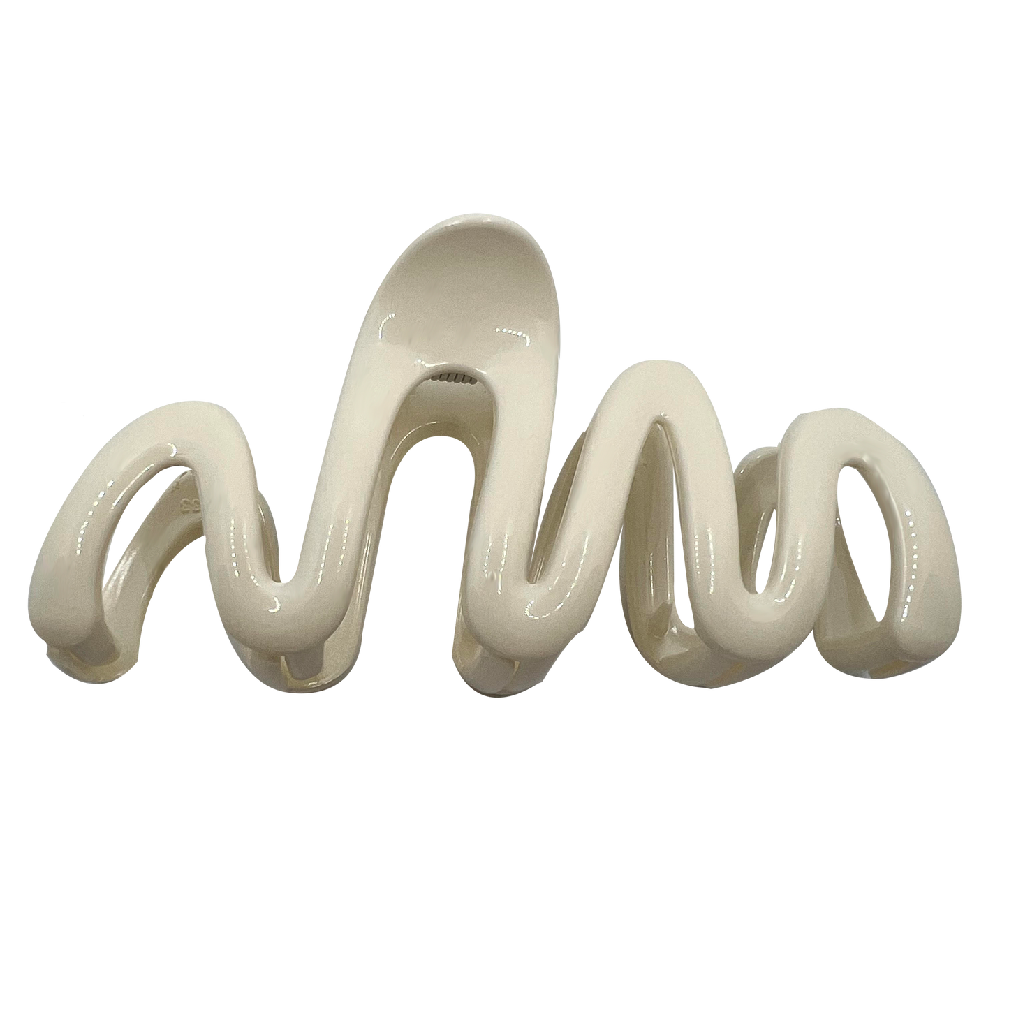 WHITE WAVE HAIR CLAW CLIP