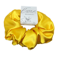 YELLOW SATIN SCRUNCHIE