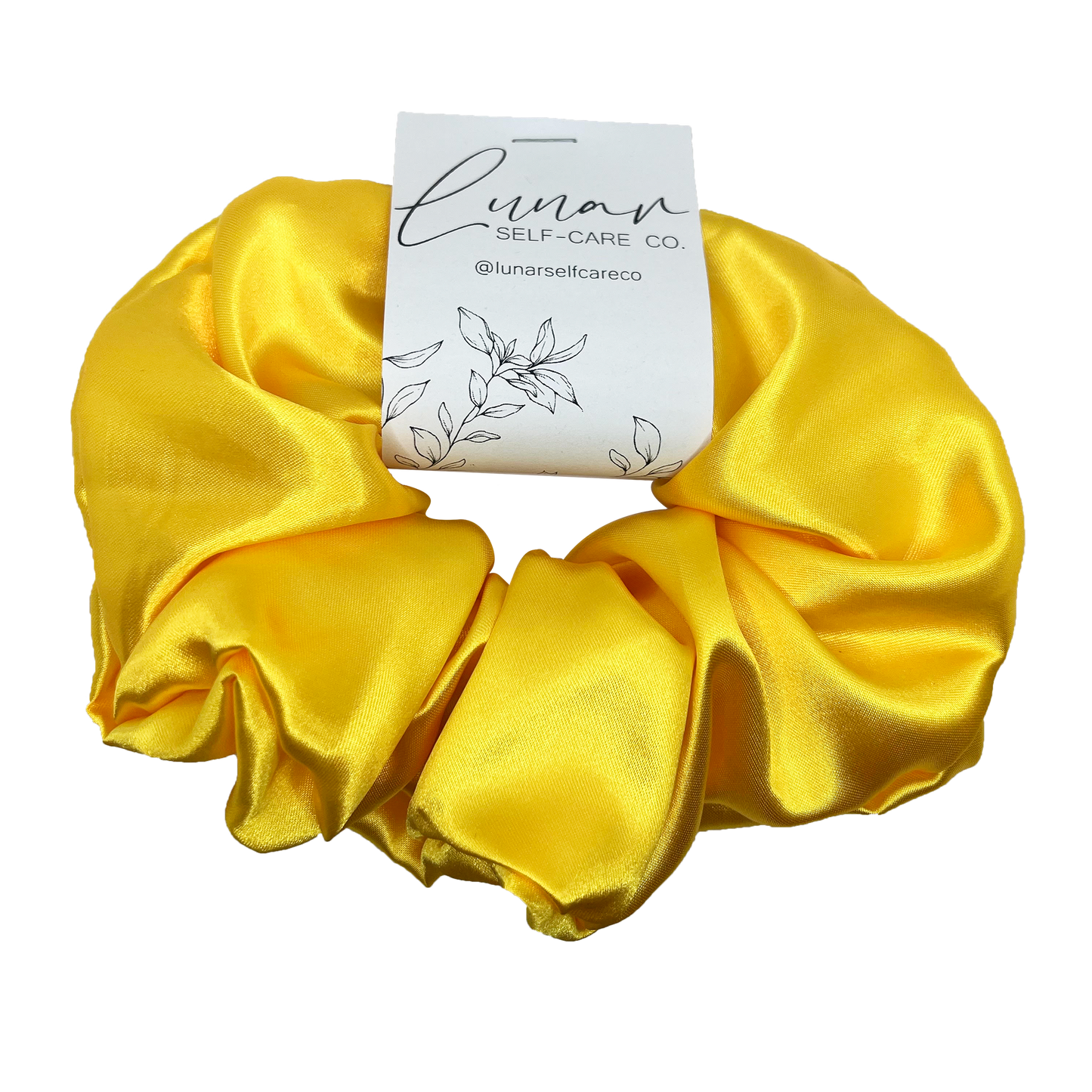 YELLOW SATIN SCRUNCHIE