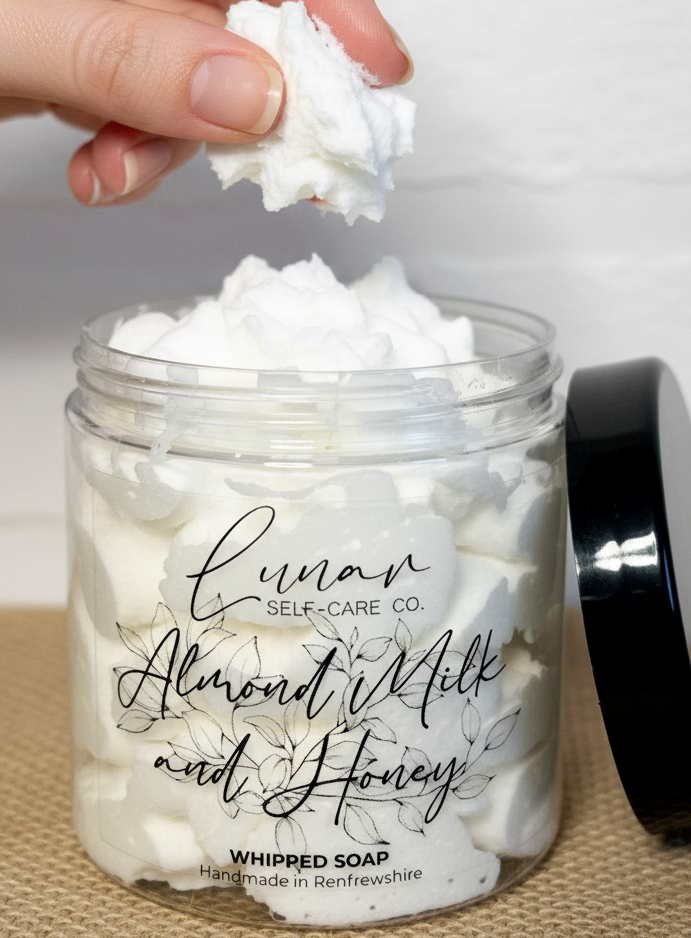 Whipped soap texture close-up